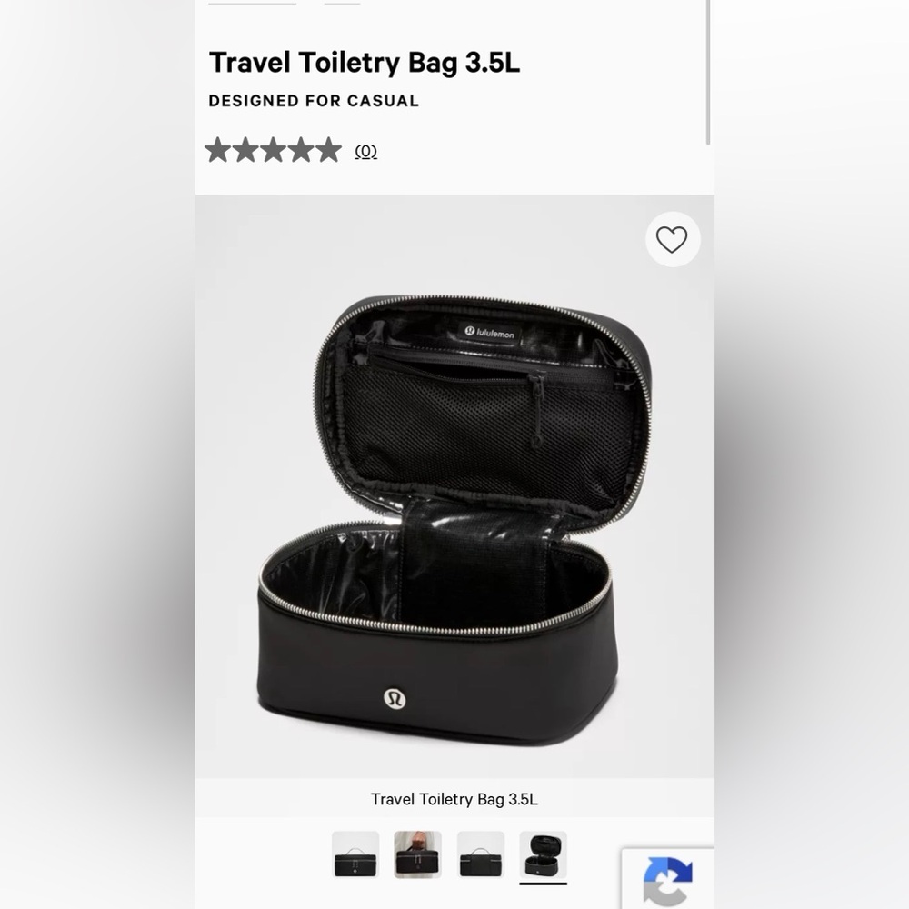 lululemon athletica Black Toiletry Bag
